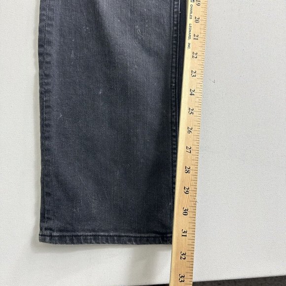Vintage Guess Jeans Slim‎ Straight Men's Size 38x31 Faded Black Distressed - Picture 10 of 11